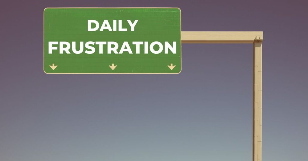 daily scrum frustration schild